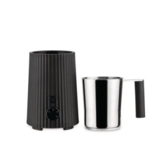 Alessi Plissé Pulcina Electric Milk Frother Black
