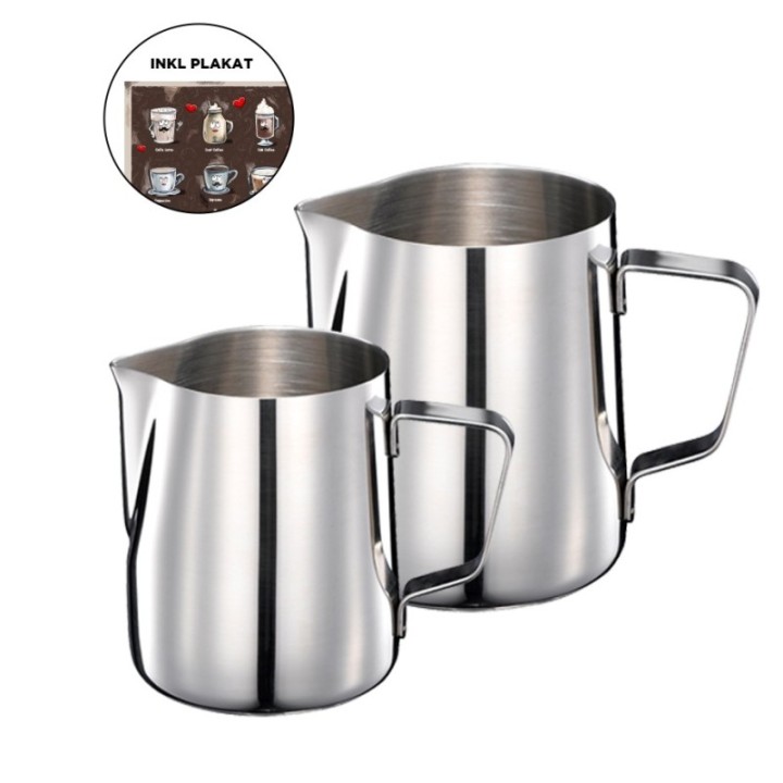 House of Barista Milk pitchers incl. coffee poster 21x30 cm