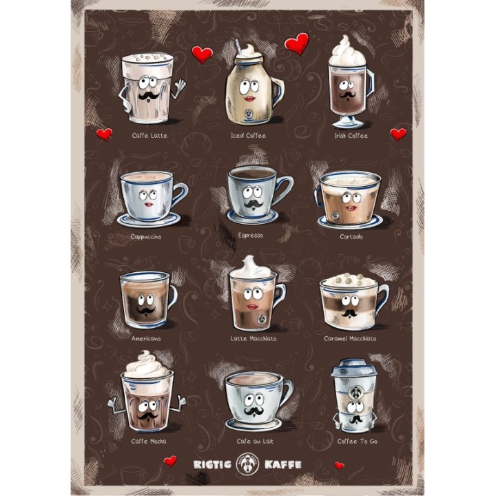 House of Barista Milk pitchers incl. coffee poster 21x30 cm