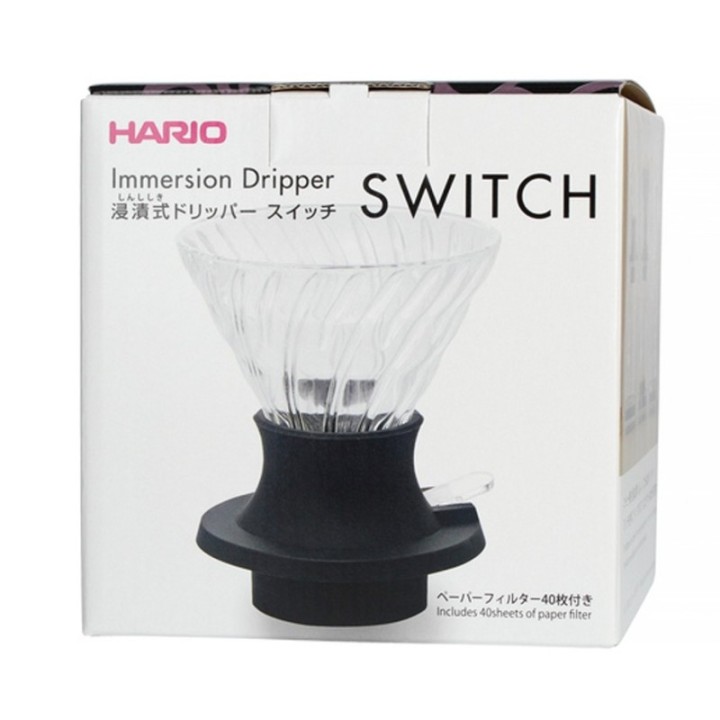 Hario Immersion Switch Dripper 2-cup. Includes 40 filters