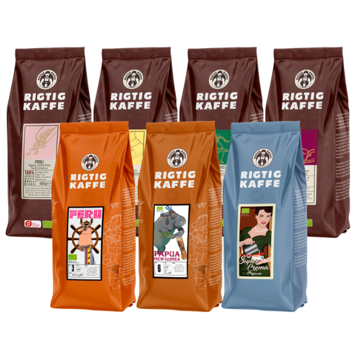 Rigtig Kaffe Organic Mix Pack 2.9 kg Whole Coffee Beans