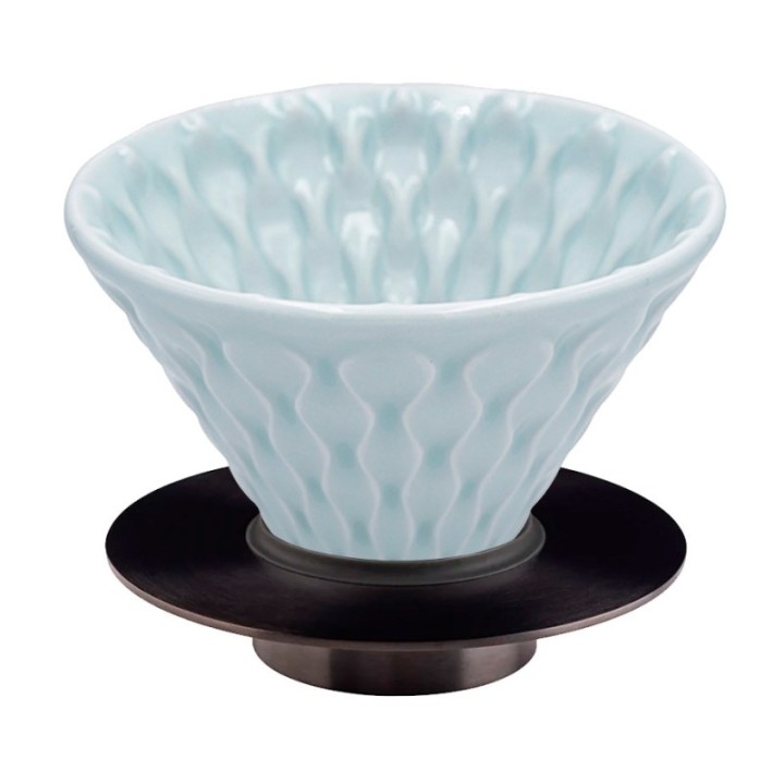 Loveramics Brewers Mellow Dripper Celadon Blue 2-Cup Incl. Stand Black