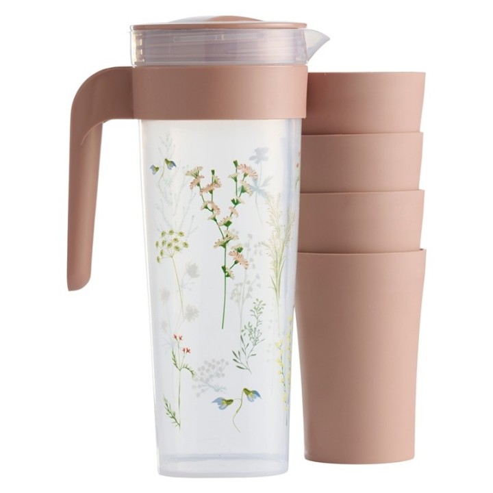 DAY Useful Everyday Jug incl. 4 pcs. glasses 40 cl Pink