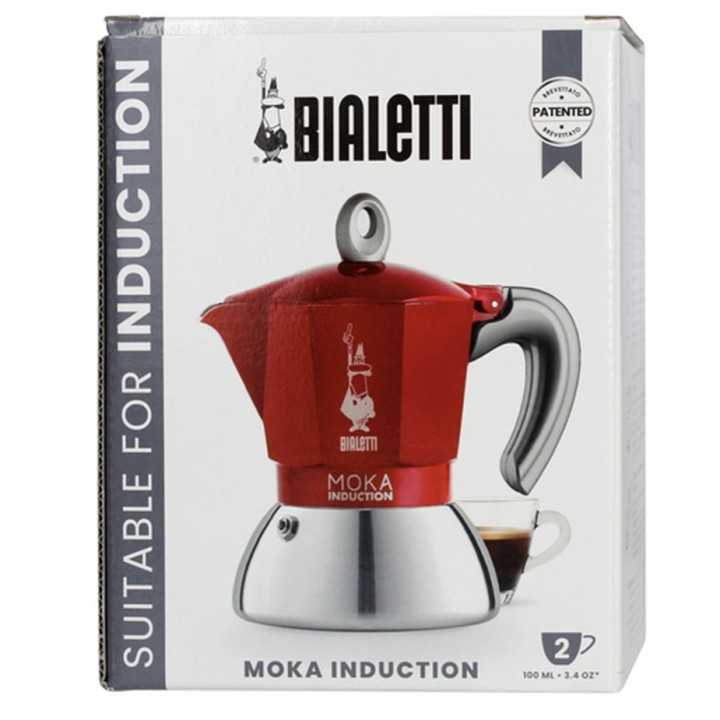 Bialetti Moka Induction 2 Kop. Espressokande Rød Bialetti Moka Induction 2 Kop. Espressokande Rød