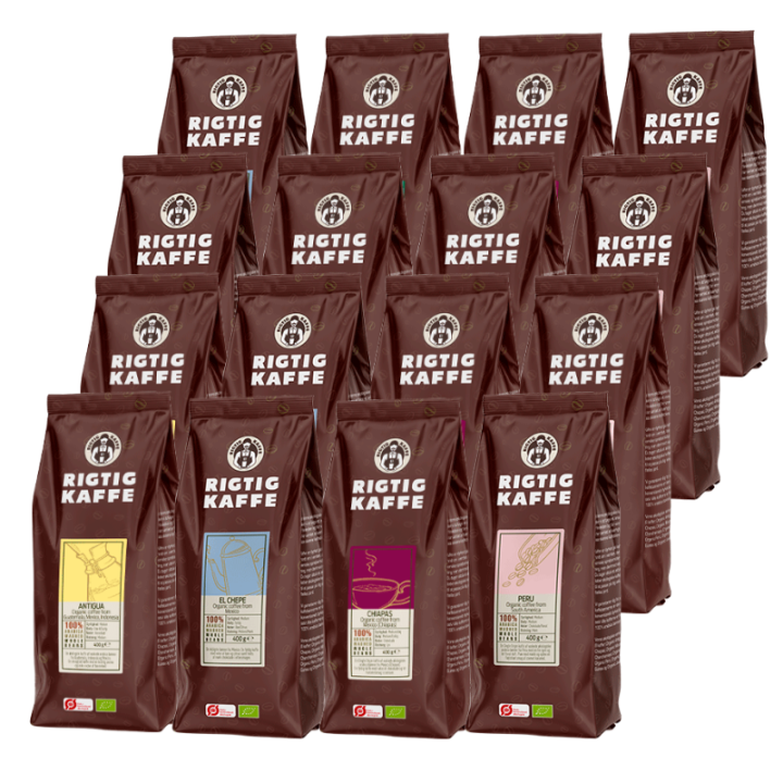 Rigtig Kaffe Organic Mix Pack 6.4 kg Whole Coffee Beans