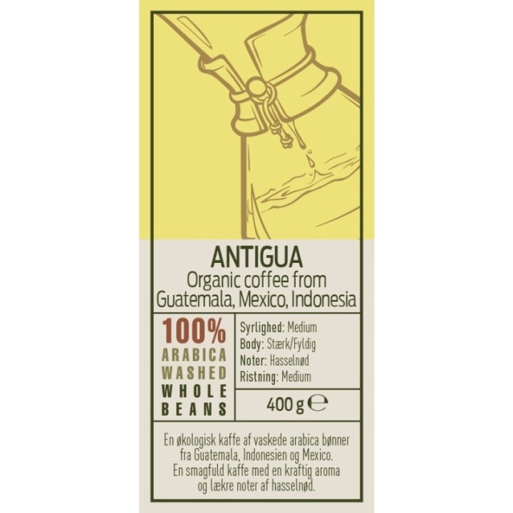 Rigtig Kaffe Organic Antigua 7x400g Whole coffee beans