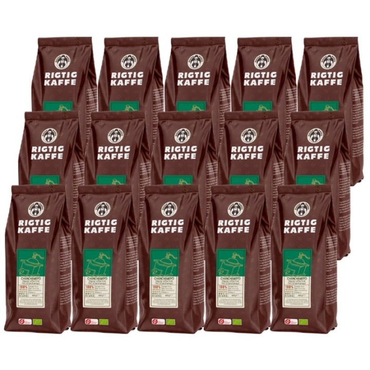 Rigtig Kaffe Organic Chanchamayo 15x400g Whole coffee beans