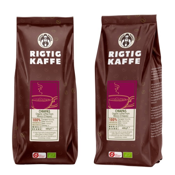 Rigtig Kaffe Organic Chiapas 7x400g Whole coffee beans