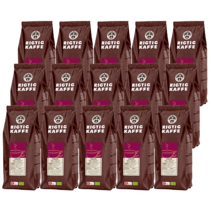Rigtig Kaffe Organic Chiapas 15x400g Whole coffee beans