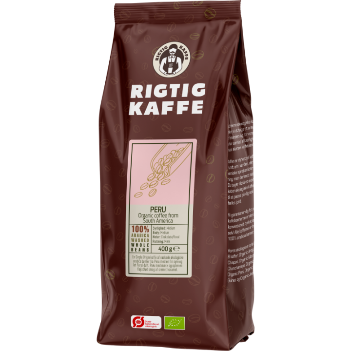 Rigtig Kaffe Organic Peru 15x400g Whole coffee beans
