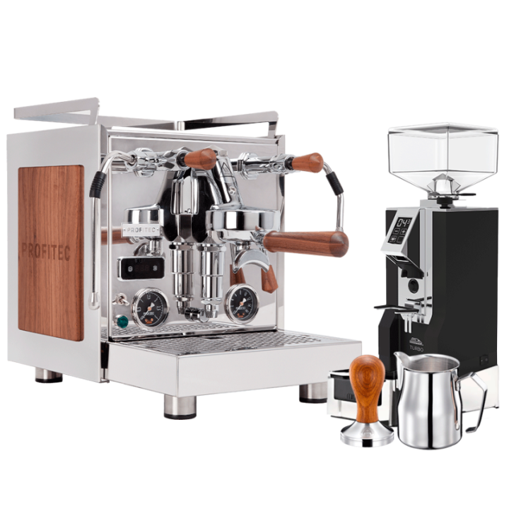 Profitec Pro 600 Devils Edition Walnut Wood Espresso Machine Incl. Eureka Mignon Turbo & Barista Equipment