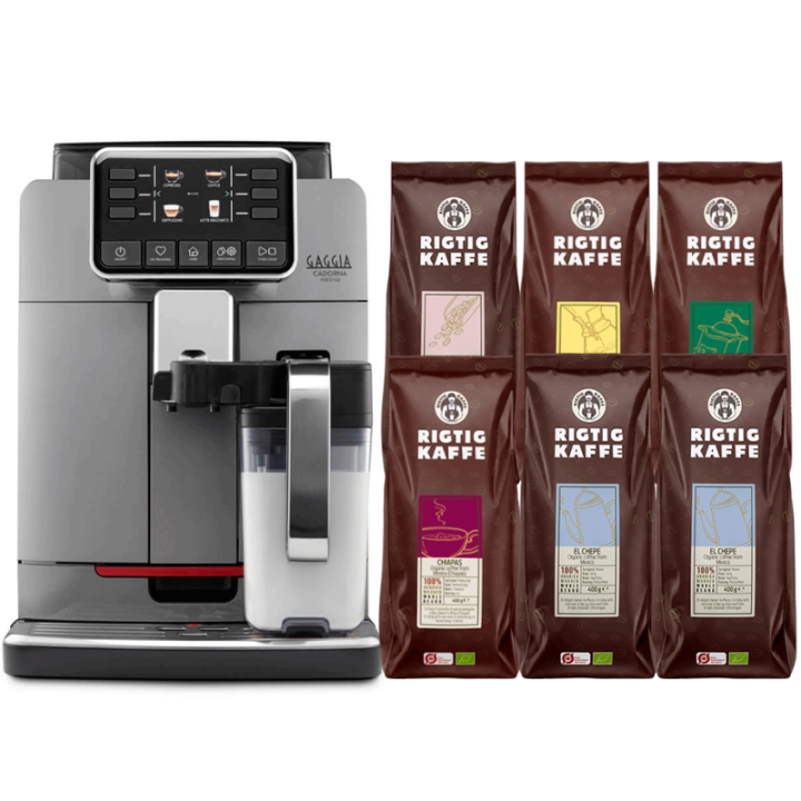 Gaggia Cadorna Prestige Espresso Machine Incl. 6x400g Rigtig Kaffe Organic