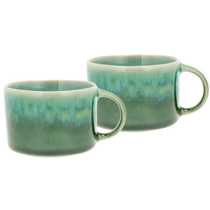 Villa Collection Styles Mugs with Handle 16 cl 2 pcs Green/Blue