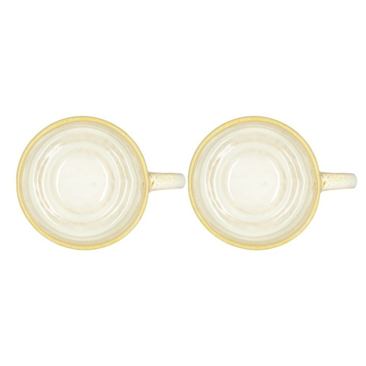 Villa Collection Styles Mug with Handle 16 cl 2 pcs Yellow/Cream