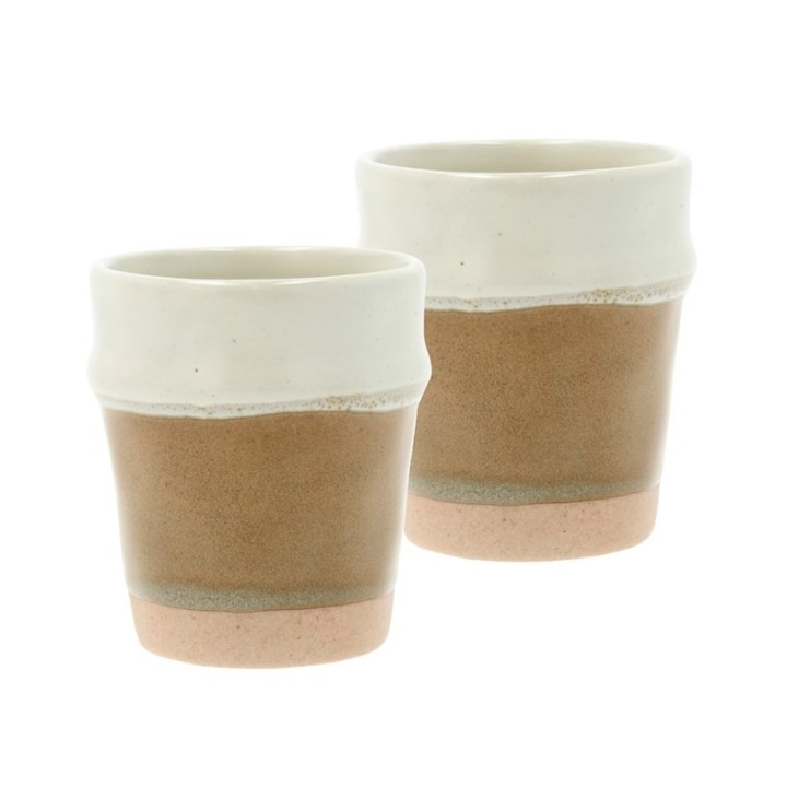 Villa Collection Eternal Espresso Cup 10 cl 2 pcs Brown/Cream