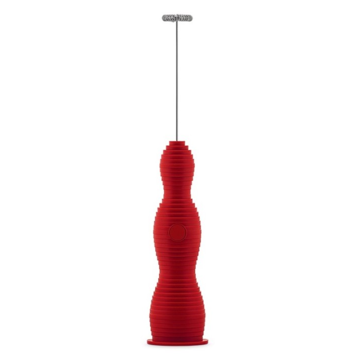 Alessi Pulcina Milk Frother Red