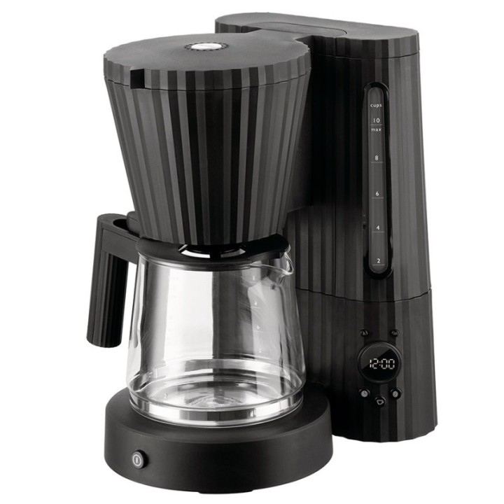 Alessi Plissé Coffee Machine Black