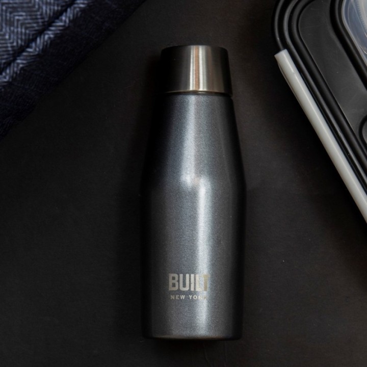 BUILT Perfect Seal Thermos Bottle 0.33 L Charcoal