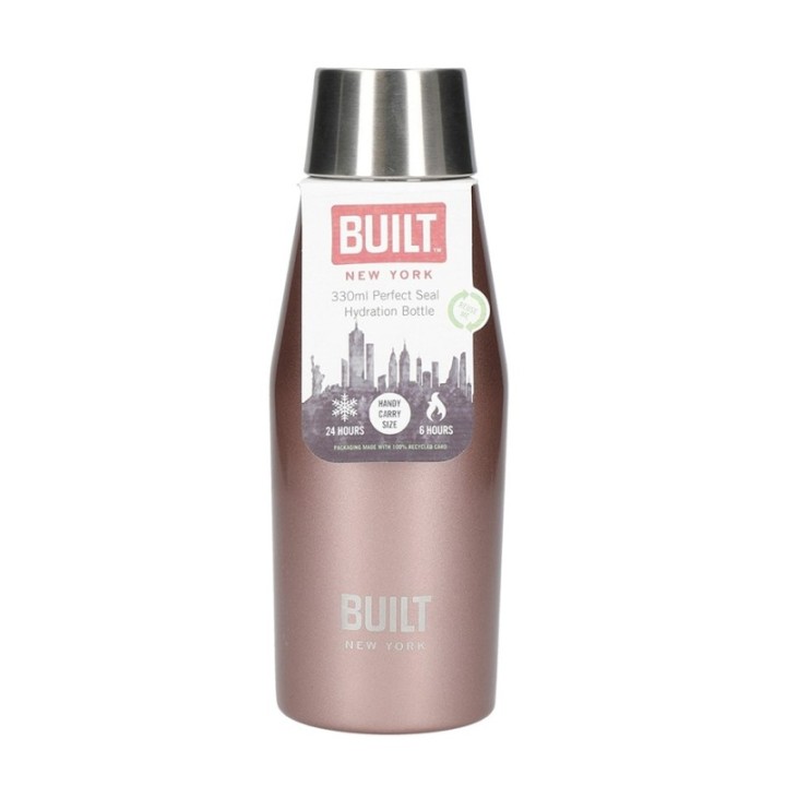 BUILT Perfect Seal Insulated Bottle 0.33 L Rose Gold