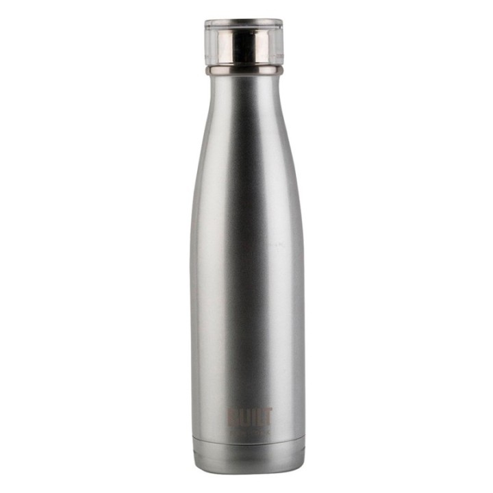BUILT Perfect Seal Thermos Bottle 0.5 L Silver