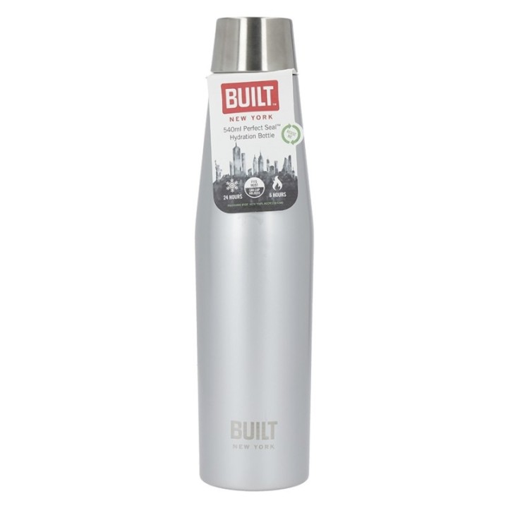 BUILT Perfect Seal Insulated Bottle 0.54 L Silver