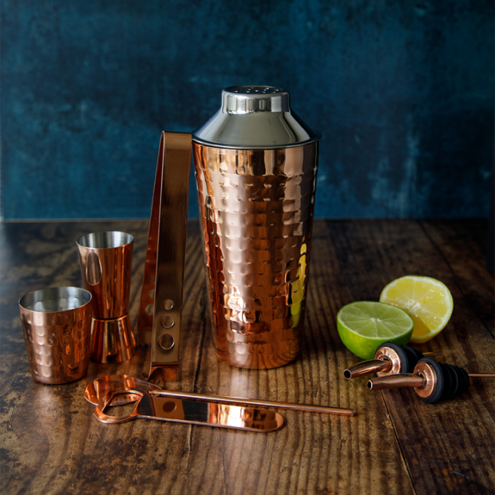 BarCraft Bar set 7-piece Copper