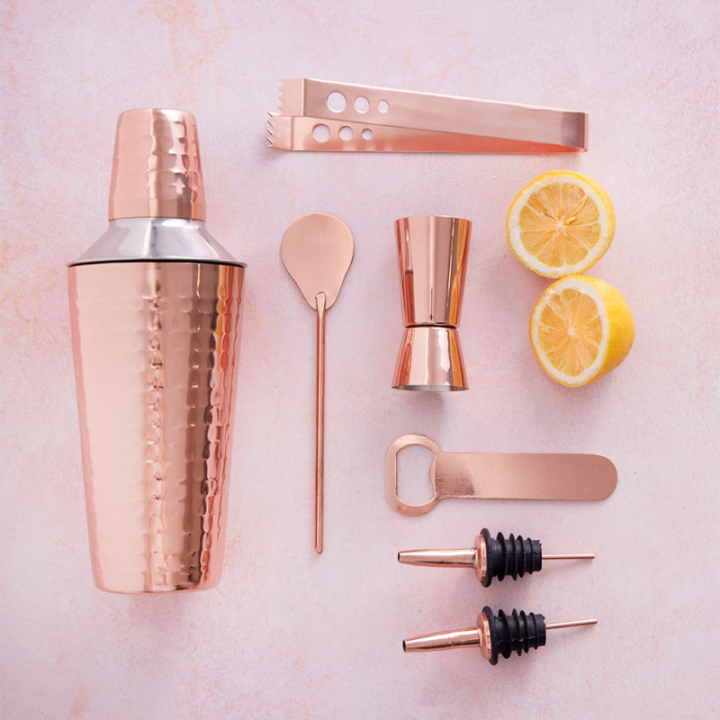 BarCraft Bar set 7-piece Copper