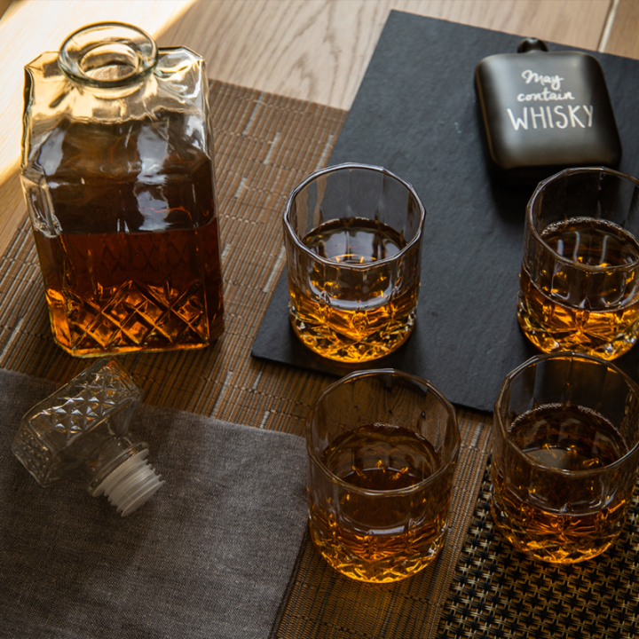 BarCraft Carafe set 0.9 L Clear Incl. 4 Glasses