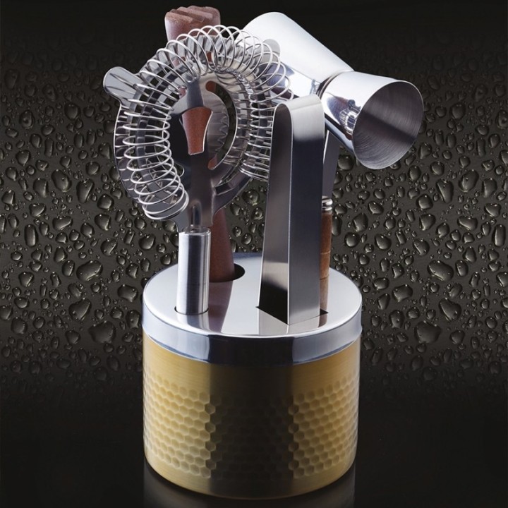 BarCraft Bar set 5-piece Gold