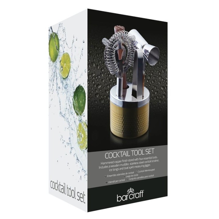 BarCraft Bar set 5-piece Gold