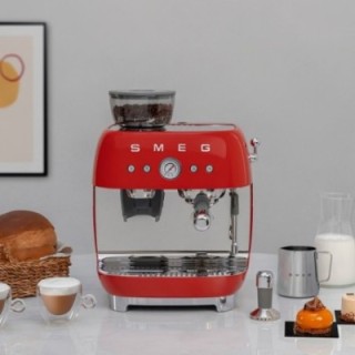 Smeg EGF03RDEU Manual espresso machine Incl. grinder Red