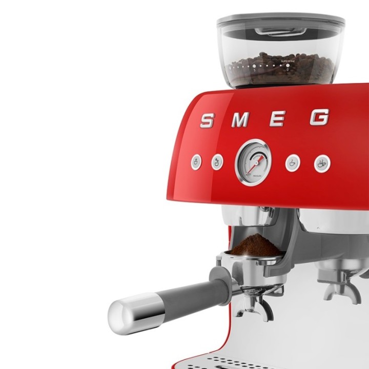 Smeg EGF03RDEU Manual espresso machine Incl. grinder Red