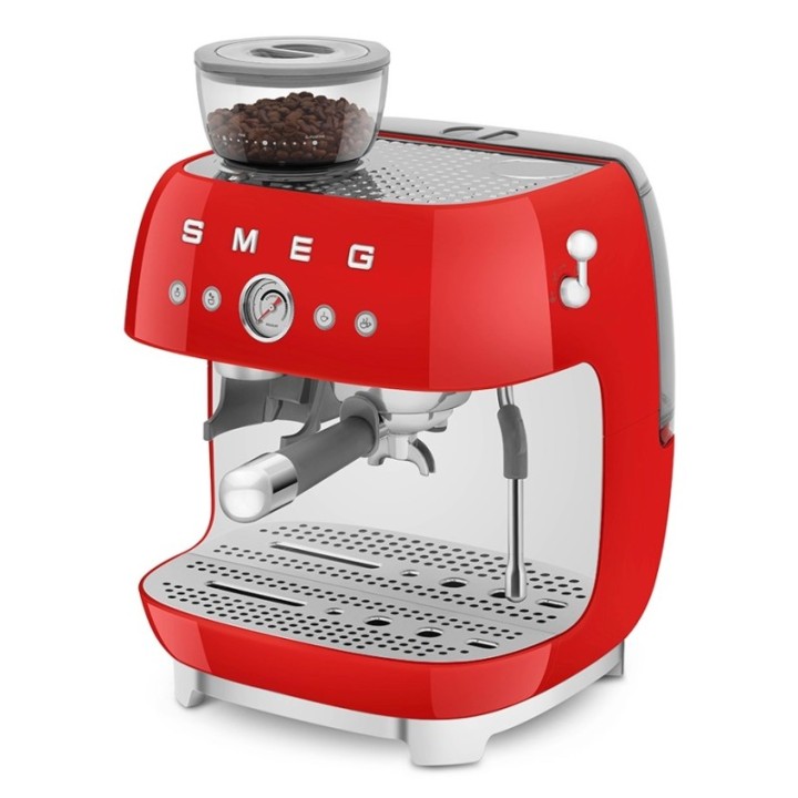 Smeg EGF03RDEU Manual espresso machine Incl. grinder Red
