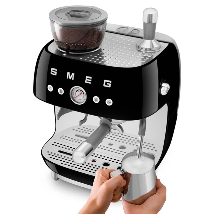 Smeg EGF03BLEU Manual espresso machine Incl. grinder Black