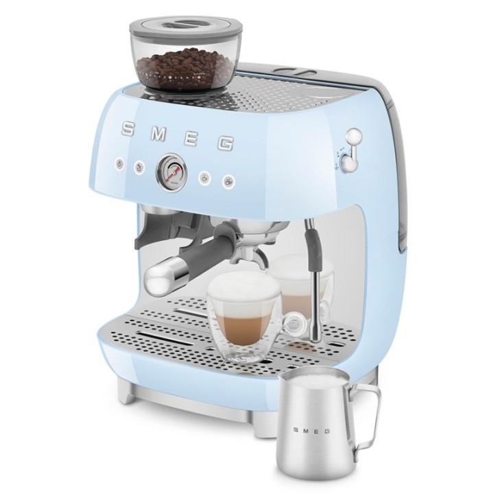 Smeg EGF03PBEU Manual espresso machine incl. grinder Pastel blue