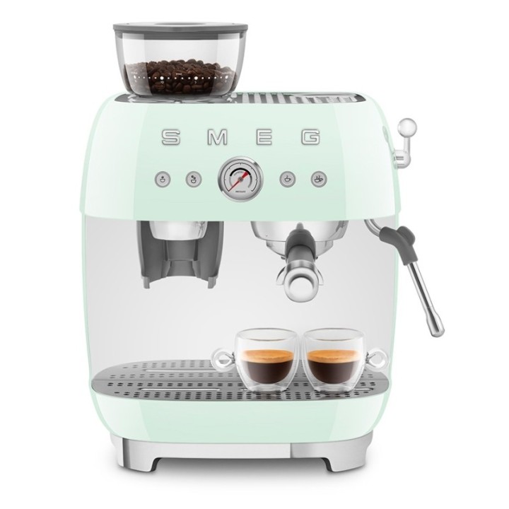 Smeg EGF03PGEU Manual espresso machine Incl. grinder Pastel green