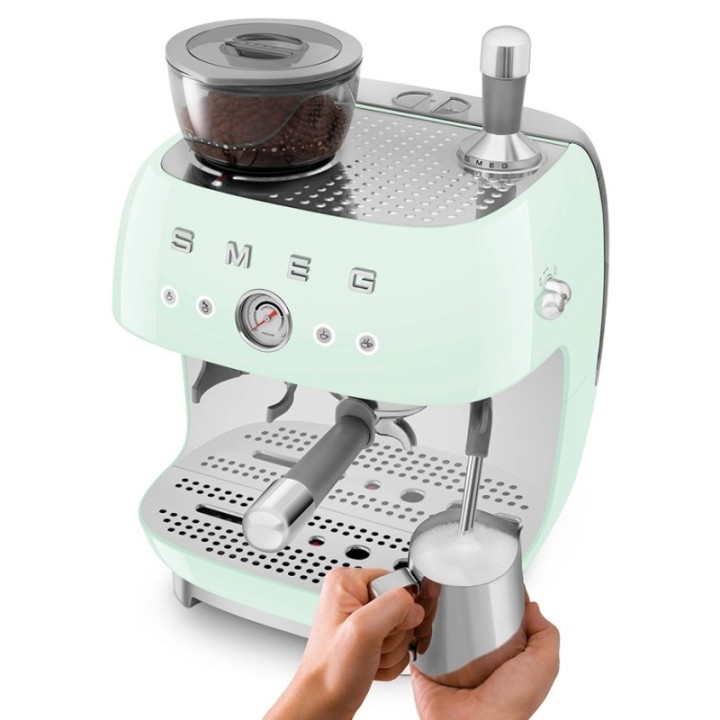 Smeg EGF03PGEU Manual espresso machine Incl. grinder Pastel green