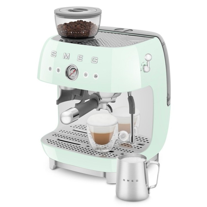 Smeg EGF03PGEU Manual espresso machine Incl. grinder Pastel green