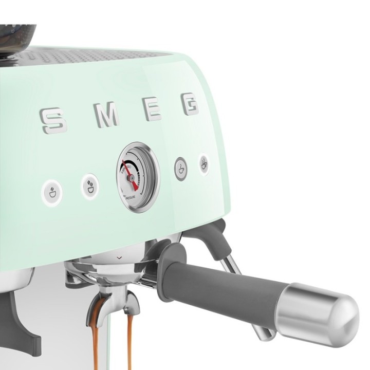 Smeg EGF03PGEU Manual espresso machine Incl. grinder Pastel green