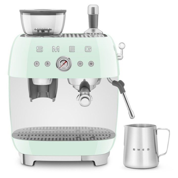 Smeg EGF03PGEU Manual espresso machine Incl. grinder Pastel green