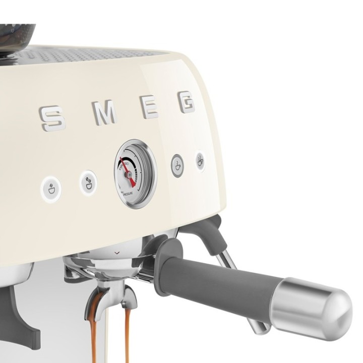 Smeg EGF03CREU Manual espresso machine Incl. grinder Cream