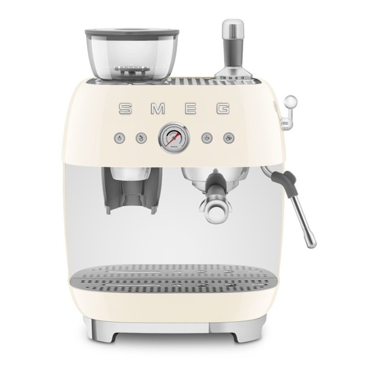 Smeg EGF03CREU Manual espresso machine Incl. grinder Cream