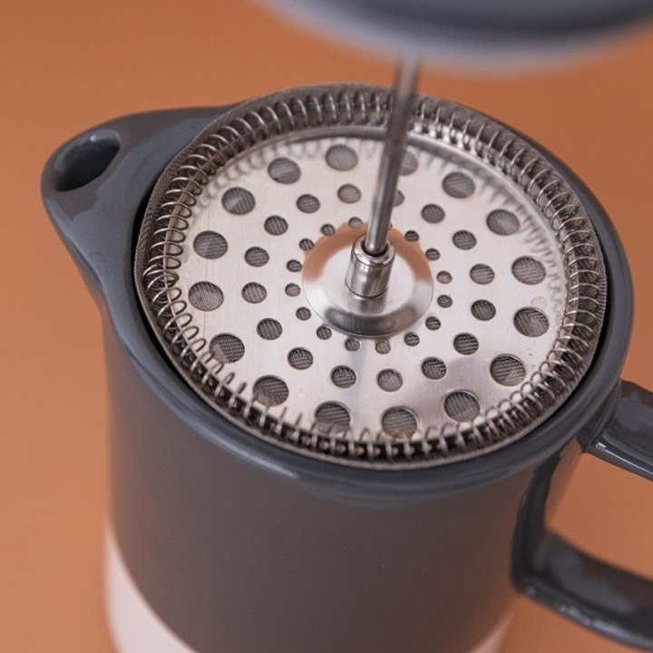 La Cafetière Barcelona 6-Cup French Press incl. Mug Cool Grey