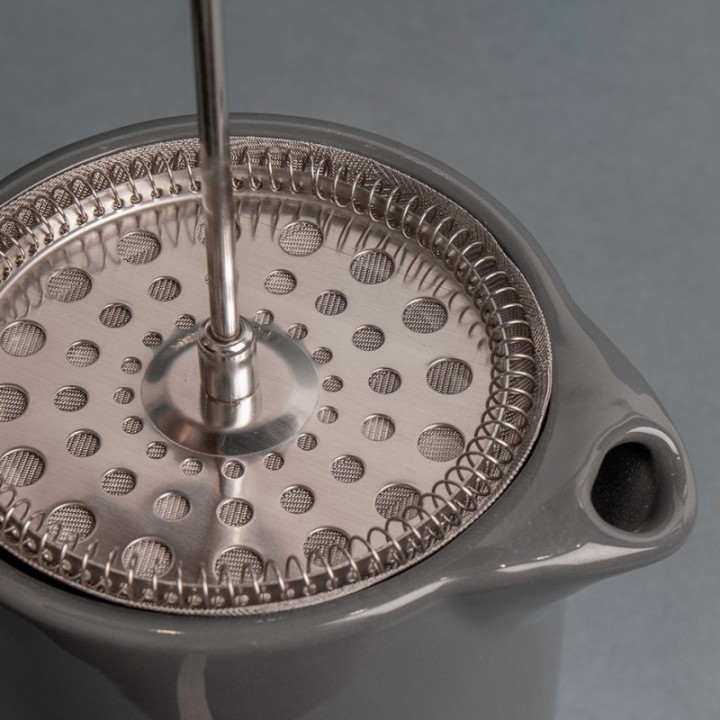 La Cafetière Barcelona 6-Cup French Press incl. Mug Cool Grey