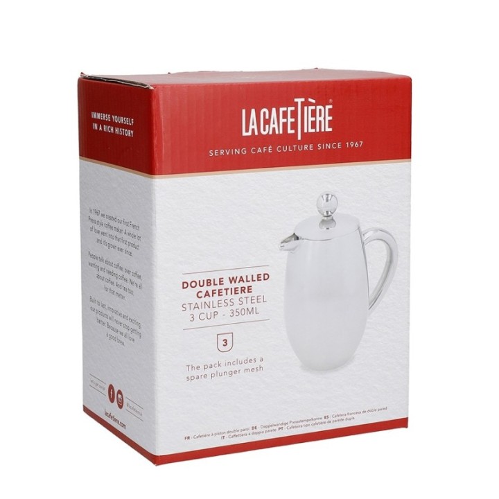La Cafetière 3 Cup French Press Steel