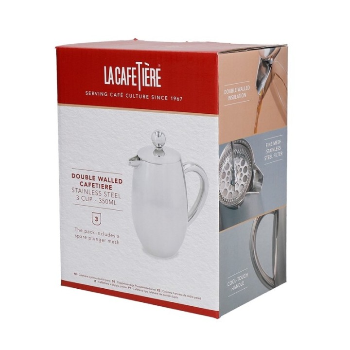 La Cafetière 3 Cup French Press Steel