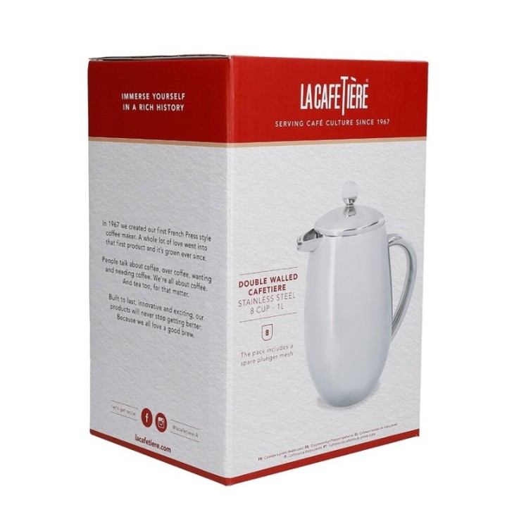 La Cafetière 8-Cup Steel French Press