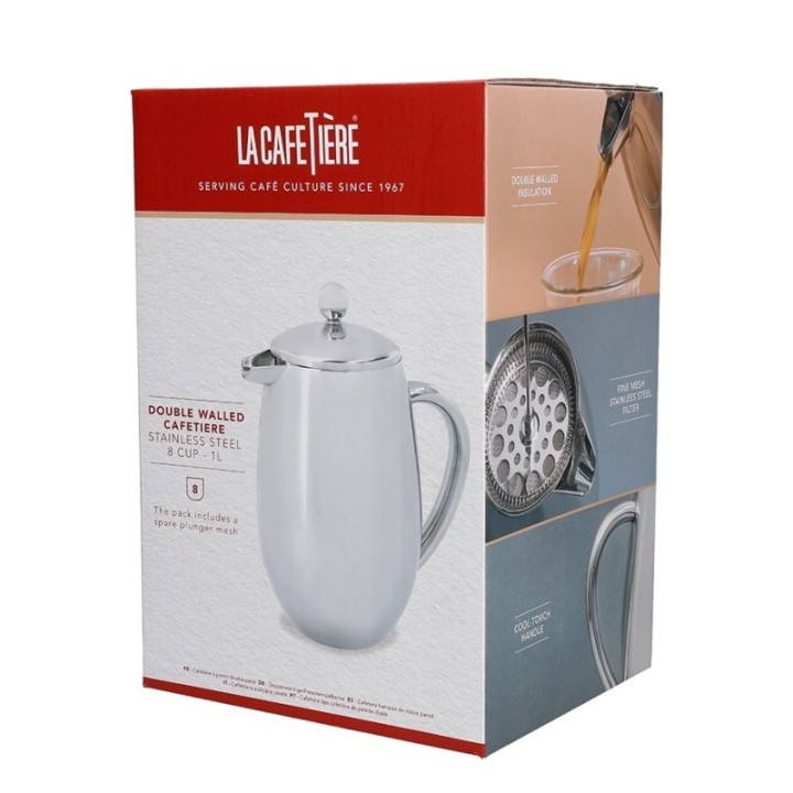 La Cafetière 8-Cup Steel French Press