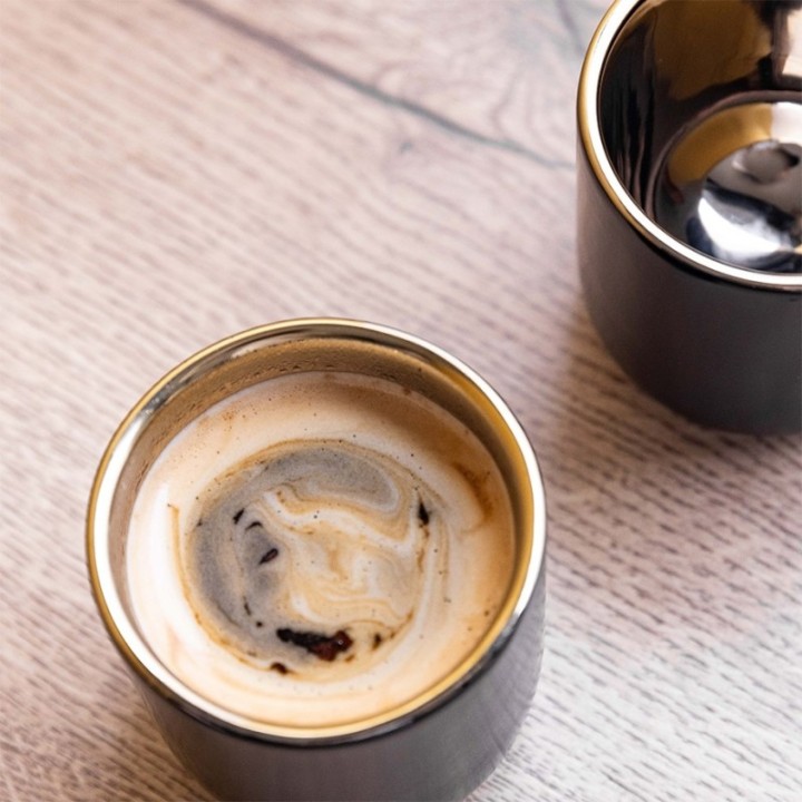 La Cafetière Double-walled Espresso Cup 11 cl 2 pcs Black/Gold