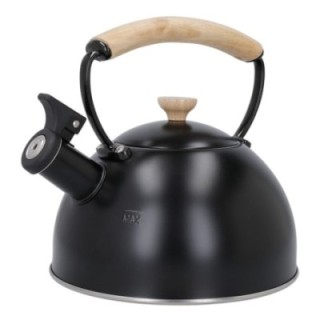La Cafetière 1.6 L Black Kettle with Wood
